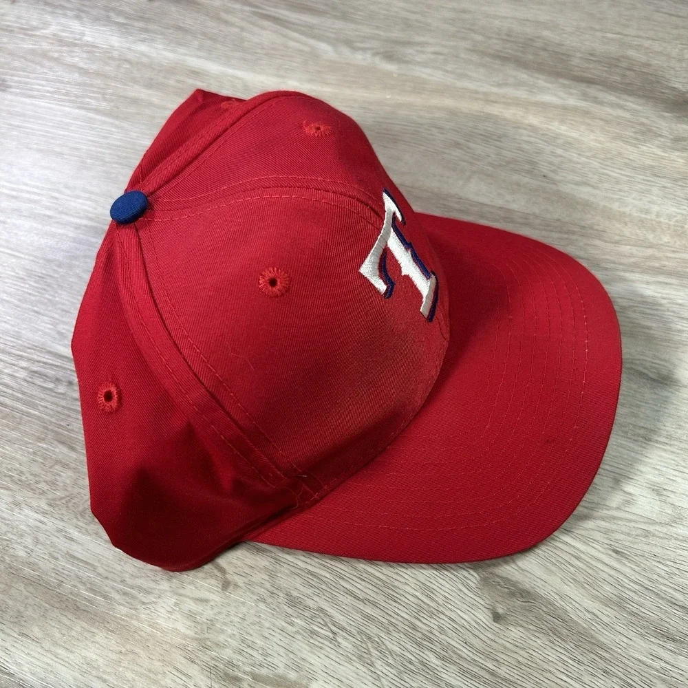 VTG Texas Rangers Snapback Hat MLB Baseball Red Twins Enterprise Cap